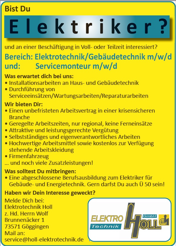 Spannende Jobs gibts bei Holl